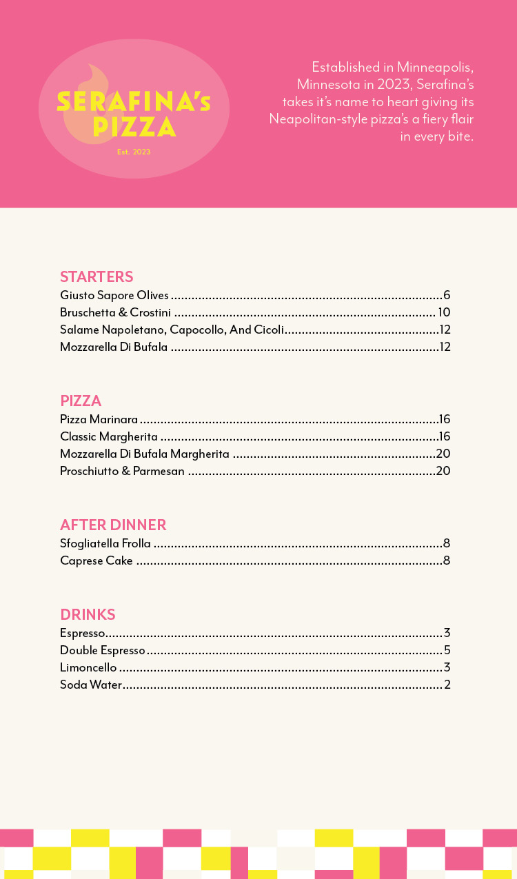 serafina menu